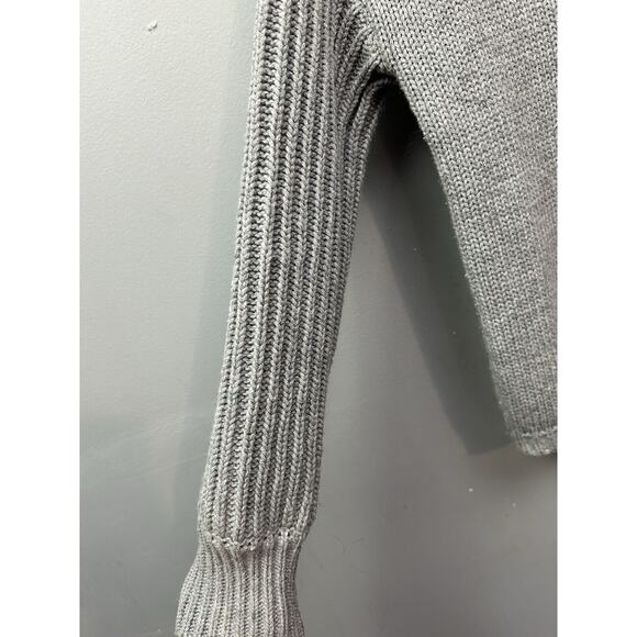 Belle by Belldini pullover sweater Womens Large Button shoulder knit Gray Chunky - Picture 6 of 8